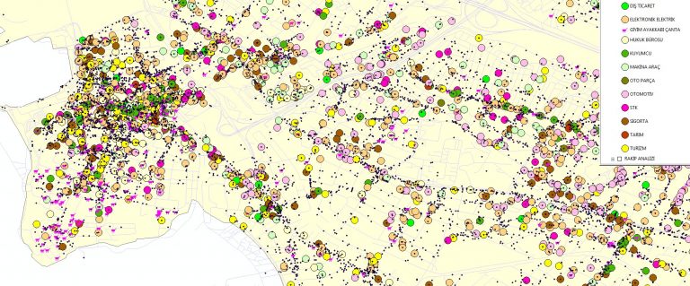 önemli yerler,harita,cbs,yoğunluk,gis,işyeri,dükkan,cami,okul,poi,yol,seçim,2019