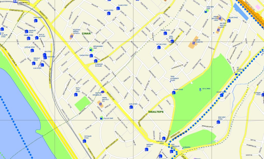 sokak detaylı harita
